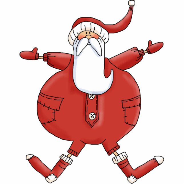 Pot Belly Santa Ornament Fotobeeldje Ornament (Voorkant)