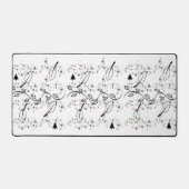 Pot de bureau Feuilles noirs Floral (Recto)