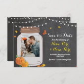 Pot de Chaux de Photo pour Save The Date Invitatio (Devant / Derrière)