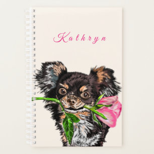 Pot de chien avec planificateur Rose - Nom personn
