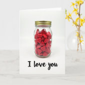 Pot de coeurs 'Je t'aime' carte (Fleur jaune)