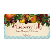 Pot de étiquette à conserves de fruits mélangés de (Devant)