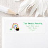 Pot de étiquette de adresse or (En situation)