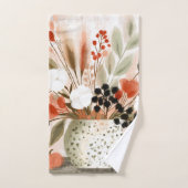 Pot de fleurs d'automne et Pot tacheté de rouille (Serviette à main)