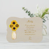 Pot de fleurs en jute rustique jaune carte demoise (Debout devant)