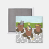 Pot de fleurs Kittens Magnet (Recto/Verso)