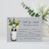 Pot de fleurs sauvages en burlap rustique LIB RSVP (Debout devant)