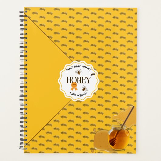 Pot de miel abeille miel rucher apiculture (Devant)