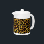 Pot de thé Motif pour animaux à imprimer<br><div class="desc">Cette tasse de thé branchée est ornée d'un motif empreinte de léopard branché avec des taches d'animaux noirs sur un arrière - plan de fourrure orange-jaune-or. Apportez le chat sauvage en vous avec ce design félin cool. C'est le look original et audacieux parfait pour les amoureux des animaux. Consultez notre...</div>