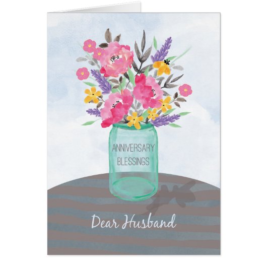 Pot de vase de jar avec fleurs pour l'anniversaire (Devant)