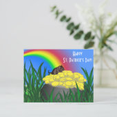 Pot d'or avec Gerbil - Carte postale St Patrick's (Debout devant)