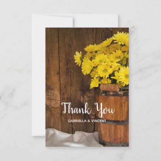 Pot en bois et marmites Merci Mariage (Devant)