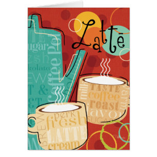 Pot et tasses décoratifs de Latte