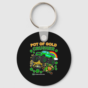 Pot goud vergruizer monstertruck st. patrick's dag sleutelhanger