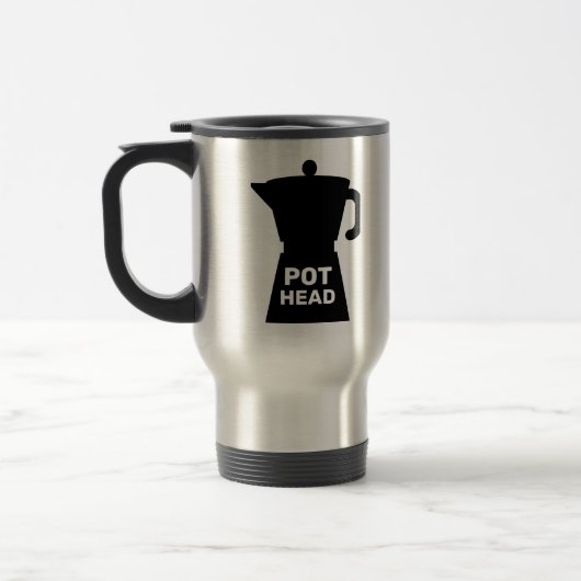 POT HEAD FUNNY CAFÉ VOYAGE MUG (Gauche)