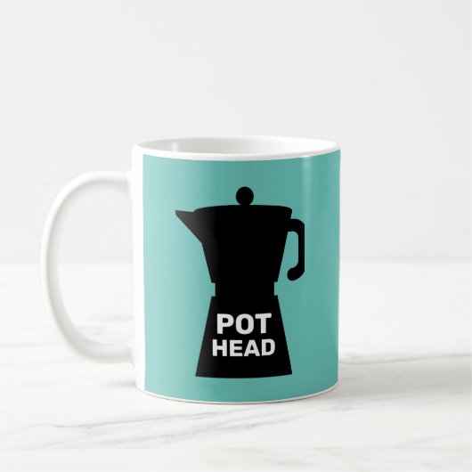 POT HEAD GRAPPIGE KOFFIE MOK (Links)