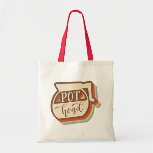 Pot Head   Retro Coffee Lover Funny Tote Bag