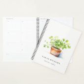 Pot Herbe Persil Coriander Aquarelle Botanique (Devant avec enveloppe)