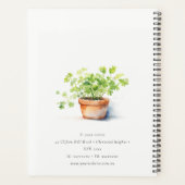 Pot Herbe Persil Coriander Aquarelle Botanique (Dos)