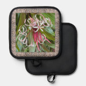 Pot Holder met Mooie Spider Lily Pannenlap (Voorkant / Achterkant)