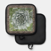 Pot Holder met Mooie Succulent Pannenlap (Voorkant / Achterkant)