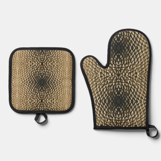 Pot Holder Set - Zonnebloem geometrie (Voorkant)