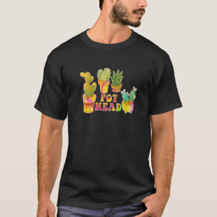 Pot Hoofd Succulente Cactus Huisplant Punt Tuinier T-shirt
