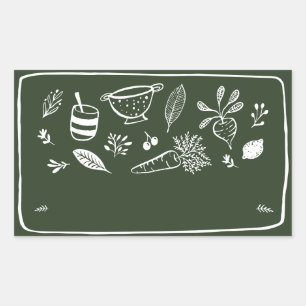 Pot / Kruiden Lege Sticker Label VIII