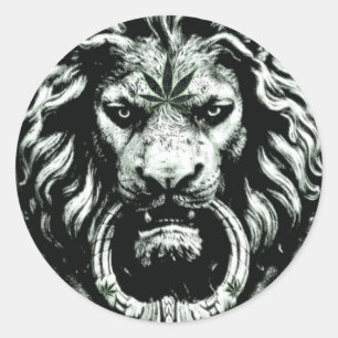 Pot Leaf Lion Sticker