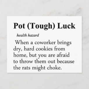 Pot Luck Definition Briefkaart