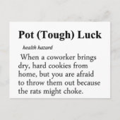 Pot Luck Definition Briefkaart (Voorkant)
