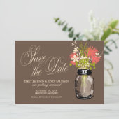 Pot Mason et Fleurs Sauvages Save the Date (Debout devant)
