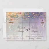 Pot Mason, Fleurs, Invitation Florale de Mariage e (Devant)
