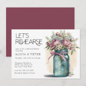 Pot Mason |  Invitations de dîner de répétition Ro (Devant / Derrière)