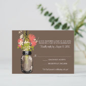 Pot Mason Jar et Fleurs des champs RSVP (Debout devant)