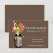 Pot Mason Jar et Fleurs des champs RSVP (Devant / Derrière)