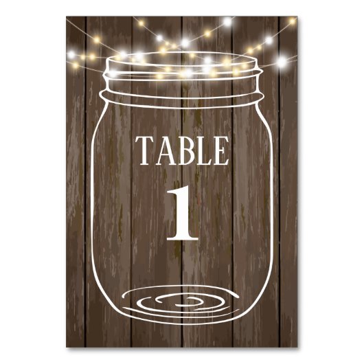 pot Mason, rustique, carte de table (Par défaut)