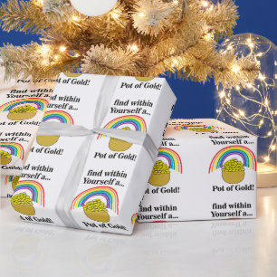 Pot met goud in jezelf St. Patrick's Day Cadeaupapier
