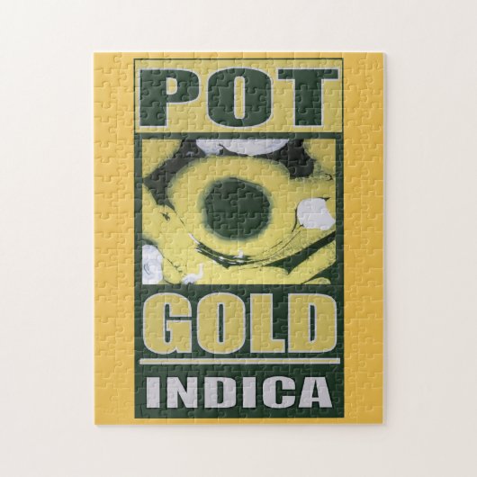 POT MET GOUD LEGPUZZEL (Verticaal)