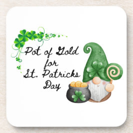 Pot met goud voor St. Patricksdag op een  Bier Onderzetter