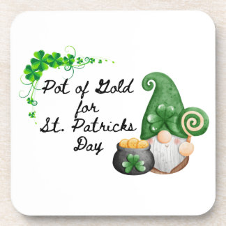 Pot met goud voor St. Patricksdag op een  Bier Onderzetter