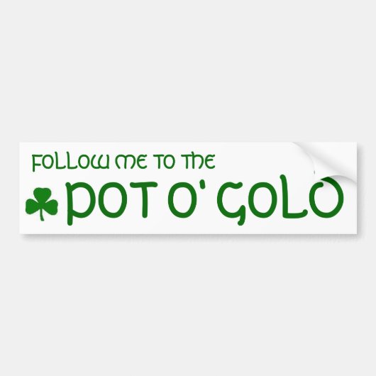 Pot o' Gold Bumpersticker (Voorkant)