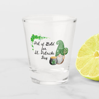 Pot of Gold Leprechaun on a Shot Glas