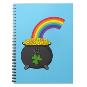Pot of Gold Rainbow-Cartoon Notitieboek