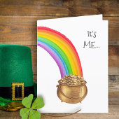 Pot of Gold Rainbow Funny St Patricks Day Kaart