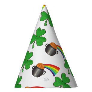 Pot of Gold Rainbow Shamrock St. Patrick's Day Feesthoedjes