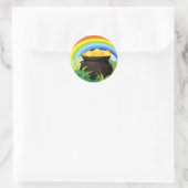 Pot of Gold Rainbow St. Patrick's Day Gift Ronde Sticker (Tas)