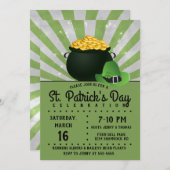 Pot o'Gold Leprechaun Pet Kaart (Voorkant / Achterkant)