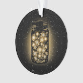 Pot rougeoyant de lucioles avec des étoiles de (devant)