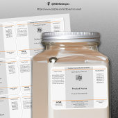 Pot simple, Étiquettes de produit de conteneur